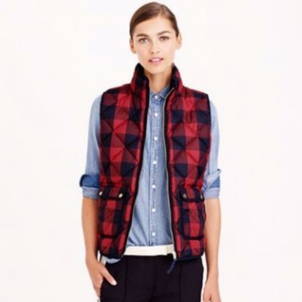J.Crew Buffalo Plaid Excursion Vest